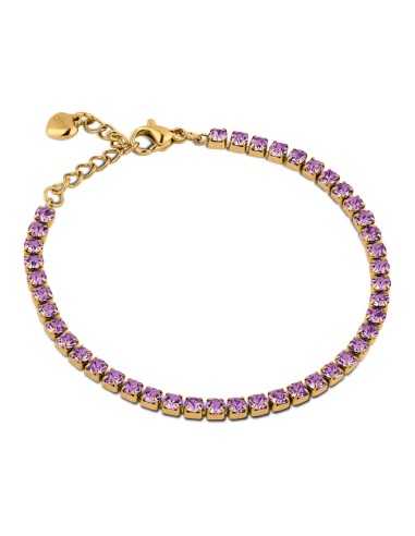 OPS GLIMMER bracciale tennis 3mm pvd oro lilla