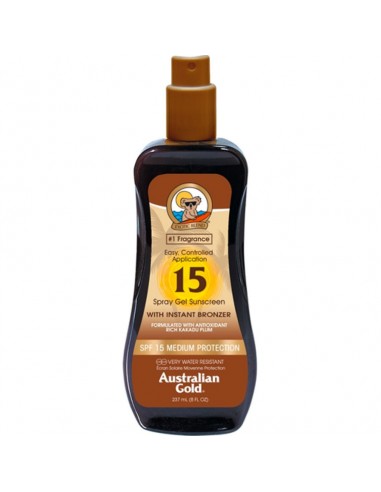 Australian Gold Spf15 Spray Gel con effetto bronze